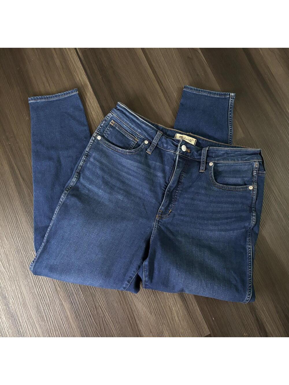 Madewell Curvy High Rise Skinny Jeans Women's Size 31 Blue Soft Knit Stretch - Picture 7 of 9